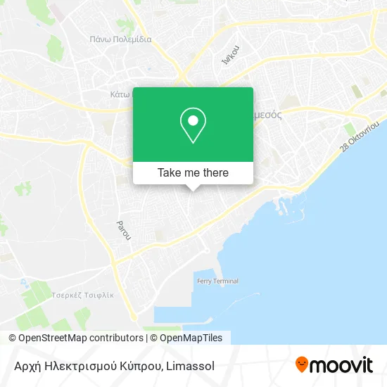 Αρχή Ηλεκτρισμού Κύπρου map