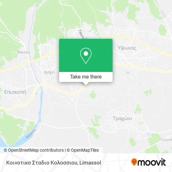 Κοινοτικο Σταδιο Κολοσσιου map