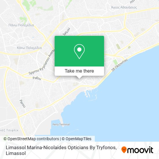 Limassol Marina-Nicolaides Opticians By Tryfonos map