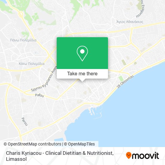 Charis Kyriacou - Clinical Dietitian & Nutritionist map