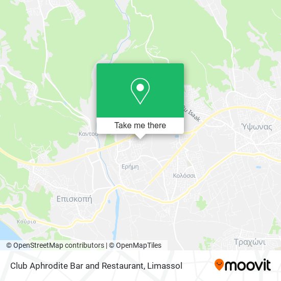 Club Aphrodite Bar and Restaurant map