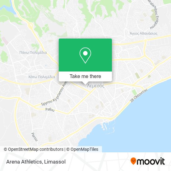 Arena Athletics map