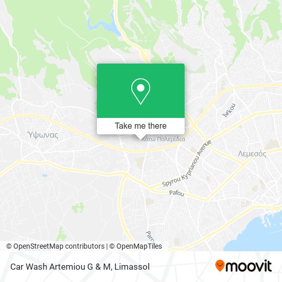 Car Wash Artemiou G & M map