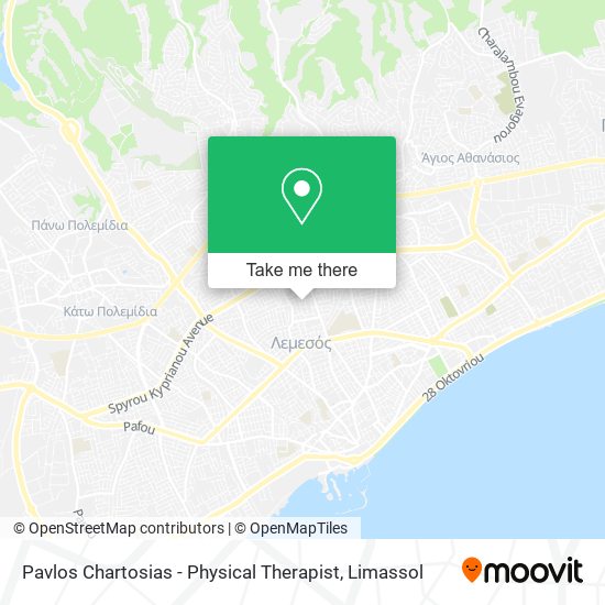 Pavlos Chartosias - Physical Therapist map