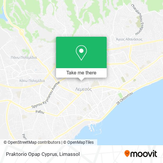 Praktorio Opap Cyprus map