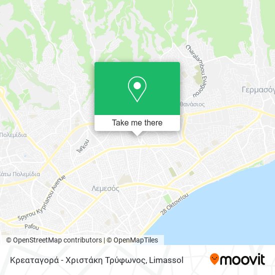 Κρεαταγορά - Χριστάκη Τρύφωνος map