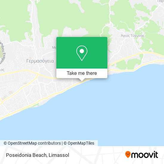 Poseidonia Beach map