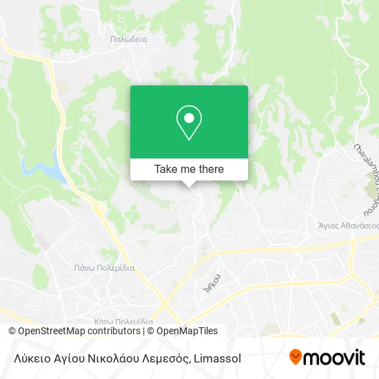 Λύκειο Αγίου Νικολάου Λεμεσός map