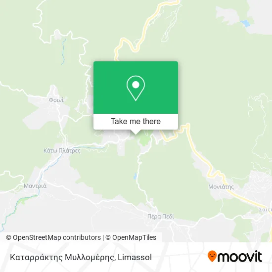 Καταρράκτης Μυλλομέρης map