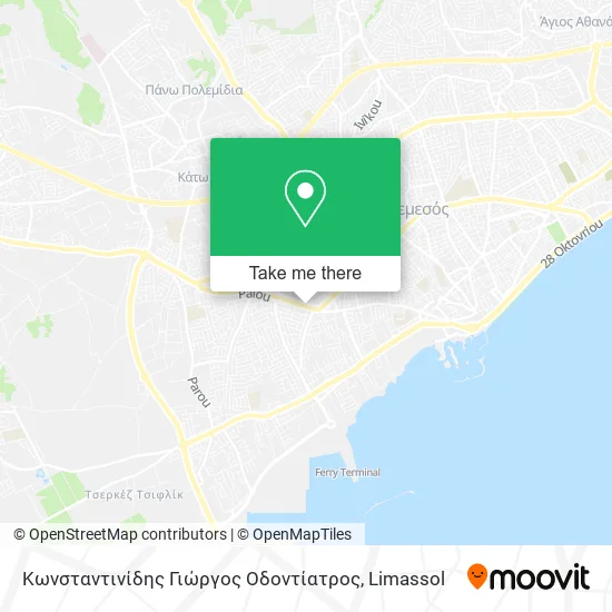 Κωνσταντινίδης Γιώργος Οδοντίατρος map