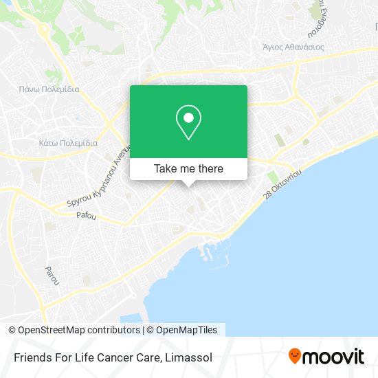 Friends For Life Cancer Care map