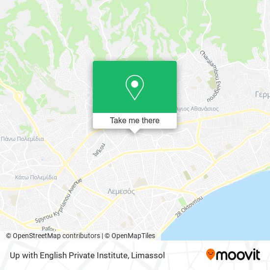 Up with English Private Institute map