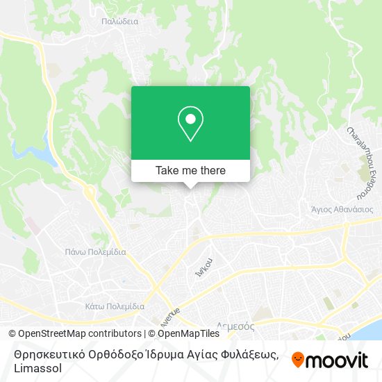 Θρησκευτικό Ορθόδοξο Ίδρυμα Αγίας Φυλάξεως map