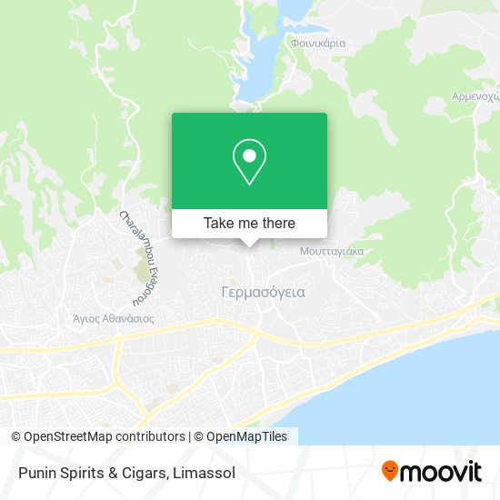Punin Spirits & Cigars map