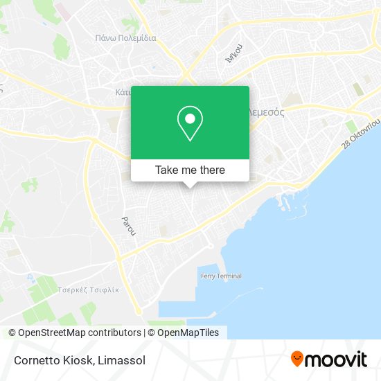 Cornetto Kiosk map