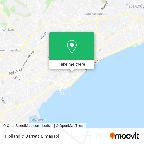 Holland & Barrett map