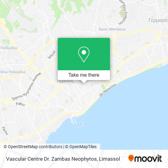 Vascular Centre Dr. Zambas Neophytos map