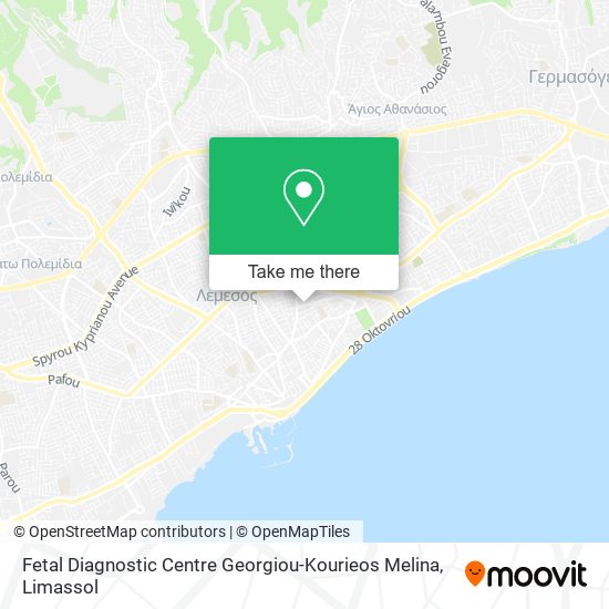 Fetal Diagnostic Centre Georgiou-Kourieos Melina map