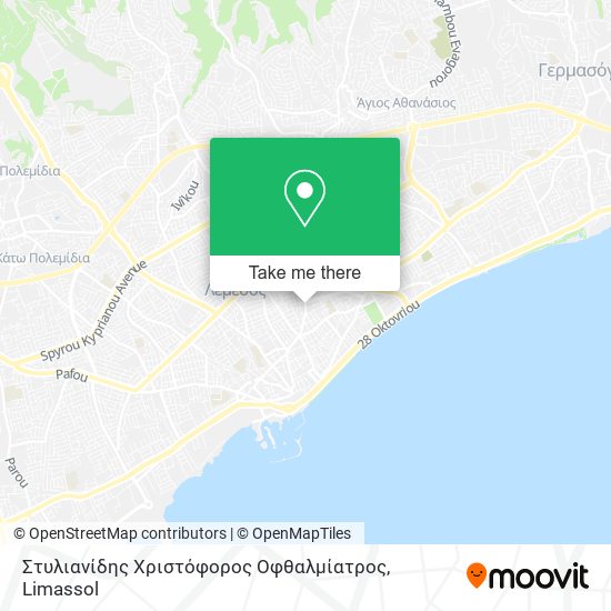 Στυλιανίδης Χριστόφορος Οφθαλμίατρος map