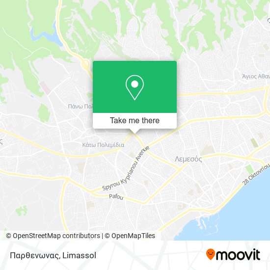 Παρθενωνας map