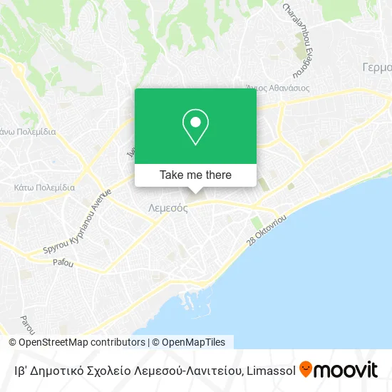 Ιβ' Δημοτικό Σχολείο Λεμεσού-Λανιτείου map