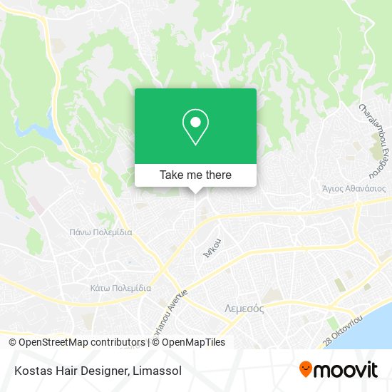 Kostas Hair Designer map