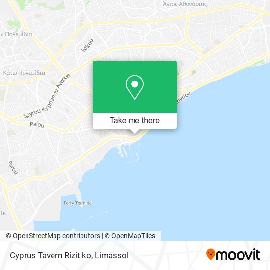 Cyprus Tavern Rizitiko map
