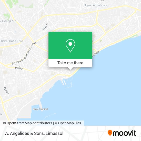 A. Angelides & Sons map