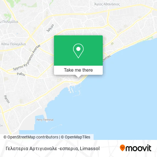 Γελατερια Αρτιγιαναλε -εσπερια map