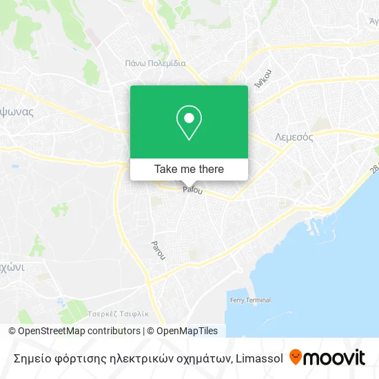 Σημείο φόρτισης ηλεκτρικών οχημάτων map