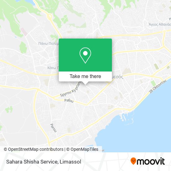 Sahara Shisha Service map