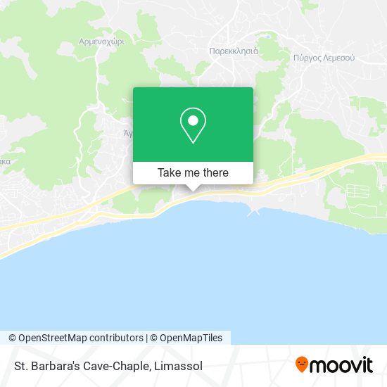 St. Barbara's Cave-Chaple map