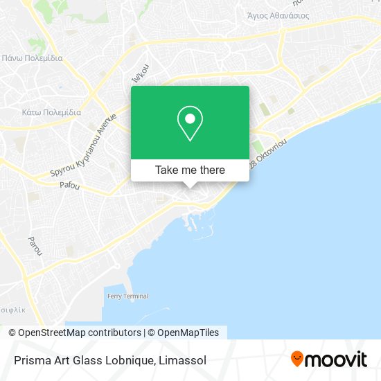 Prisma Art Glass Lobnique map