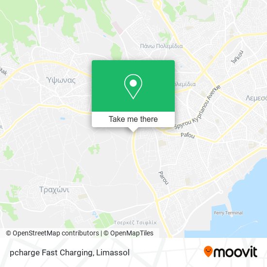 pcharge Fast Charging map