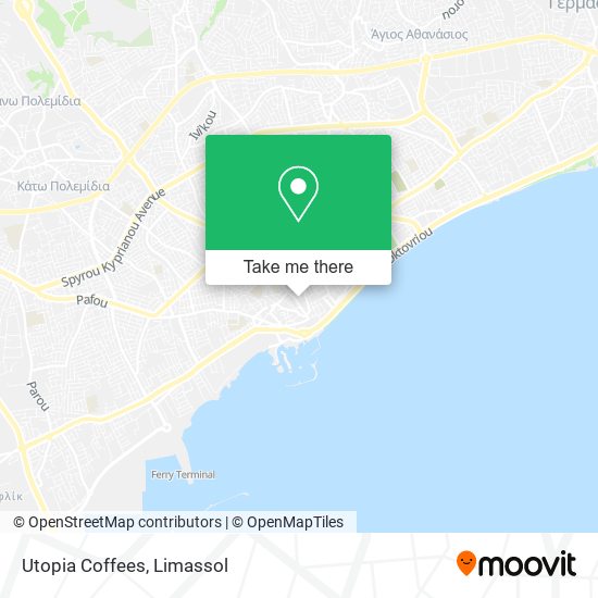 Utopia Coffees map