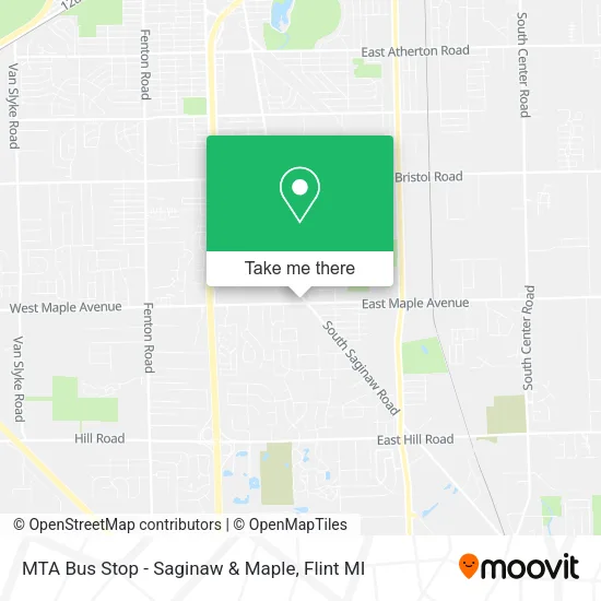 MTA Bus Stop - Saginaw & Maple map