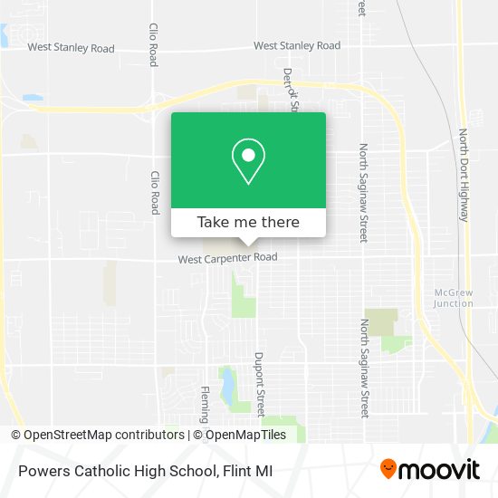 Powers Catholic High School map