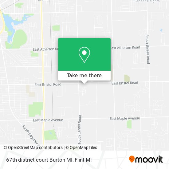 How to get to 67th district court Burton MI by Bus