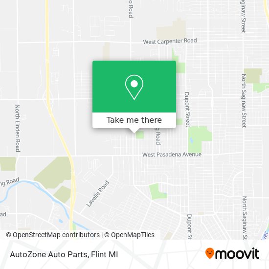 AutoZone Auto Parts map