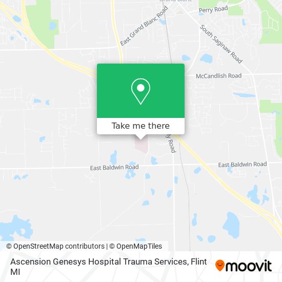 Mapa de Ascension Genesys Hospital Trauma Services