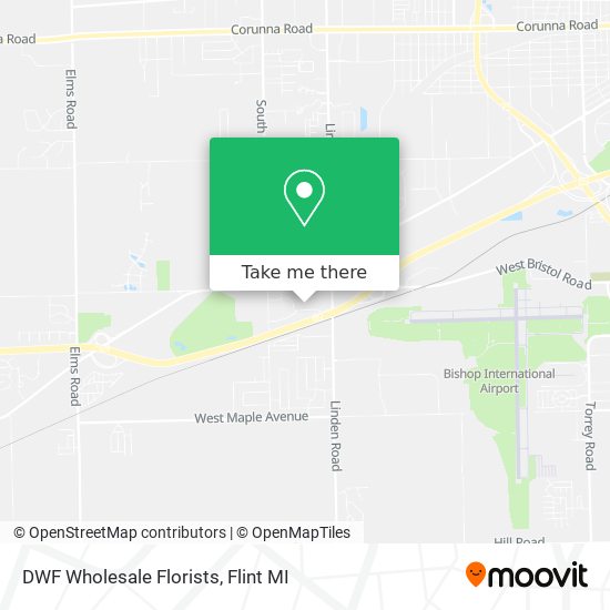 Mapa de DWF Wholesale Florists