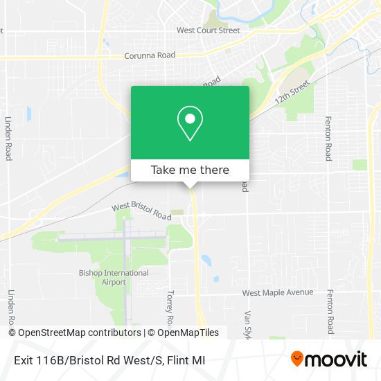 Exit 116B/Bristol Rd West/S map