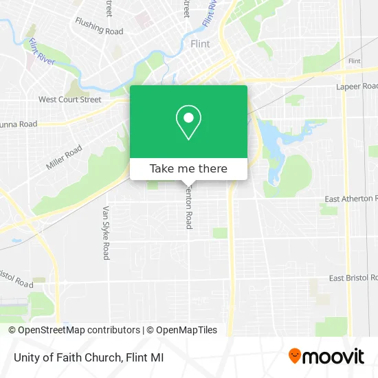 Unity of Faith Church map