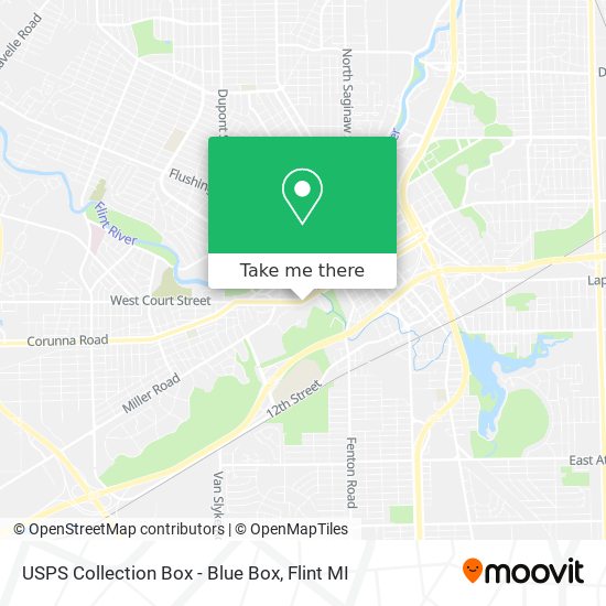 USPS Collection Box - Blue Box map