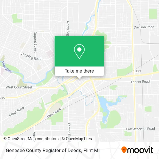 Genesee County Register of Deeds map