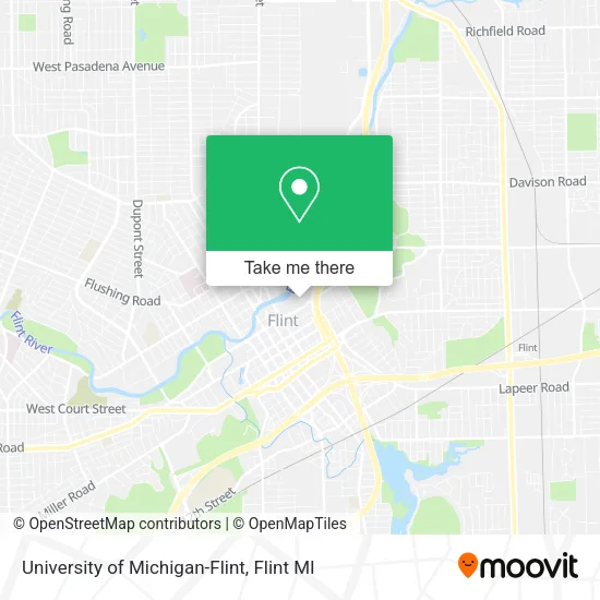 University of Michigan-Flint map