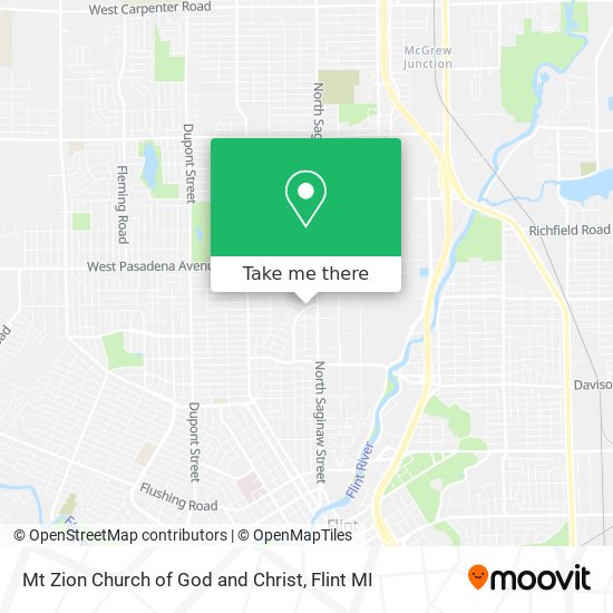 Mt Zion Church of God and Christ map