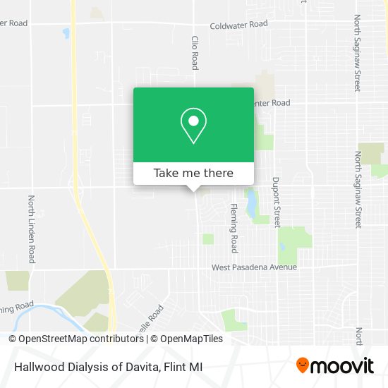 Hallwood Dialysis of Davita map