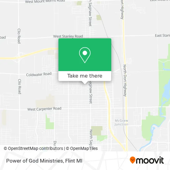 Power of God Ministries map