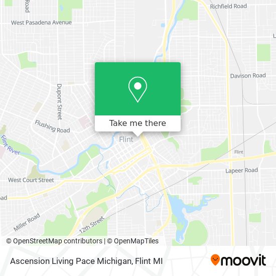 Ascension Living Pace Michigan map